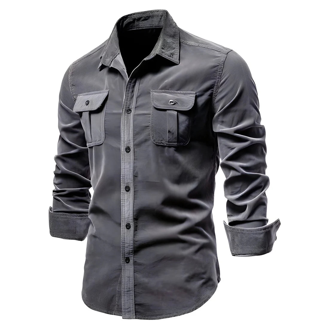 Maxwell | Men's Collared Front Pocket Buttoned Shirt