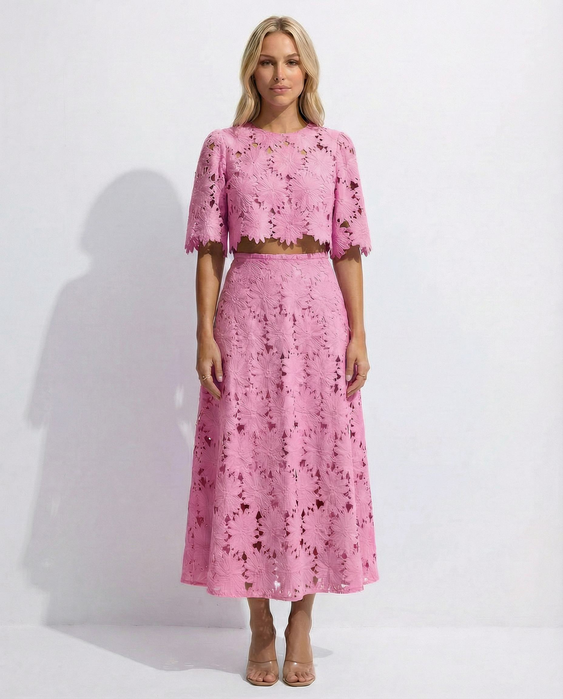 Meadow | Women's A-Line Short Sleeve Round Neck Two Piece Set