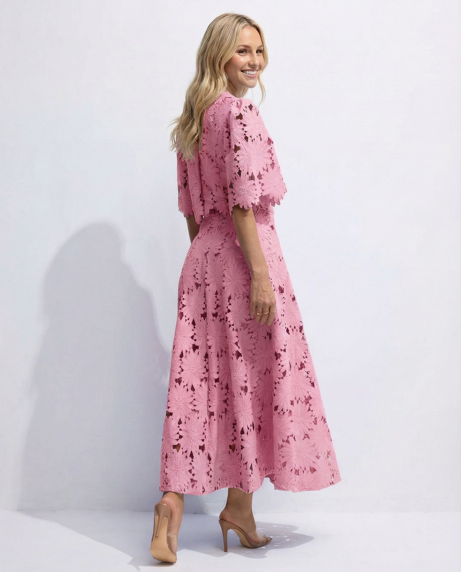 Meadow | Women's A-Line Short Sleeve Round Neck Two Piece Set