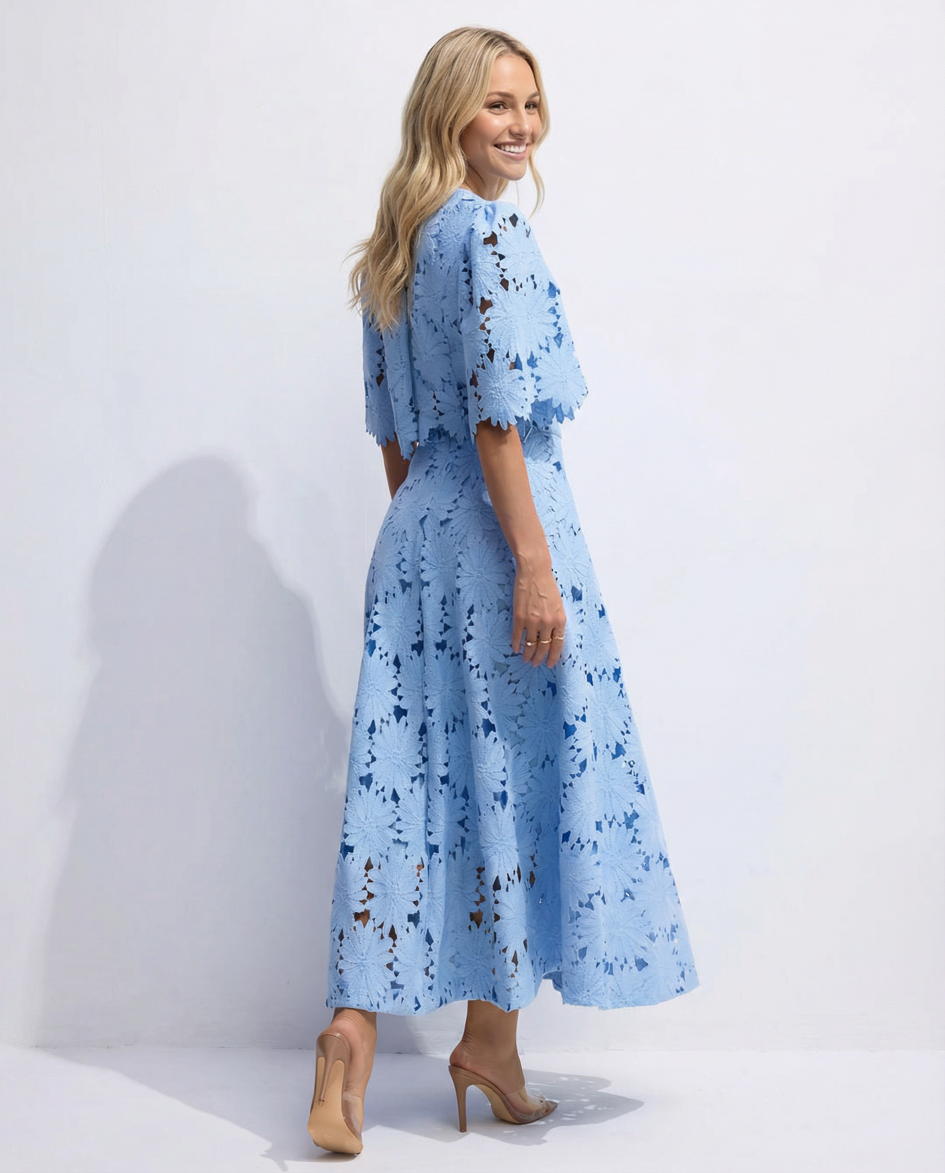 Meadow | Women's A-Line Short Sleeve Round Neck Two Piece Set