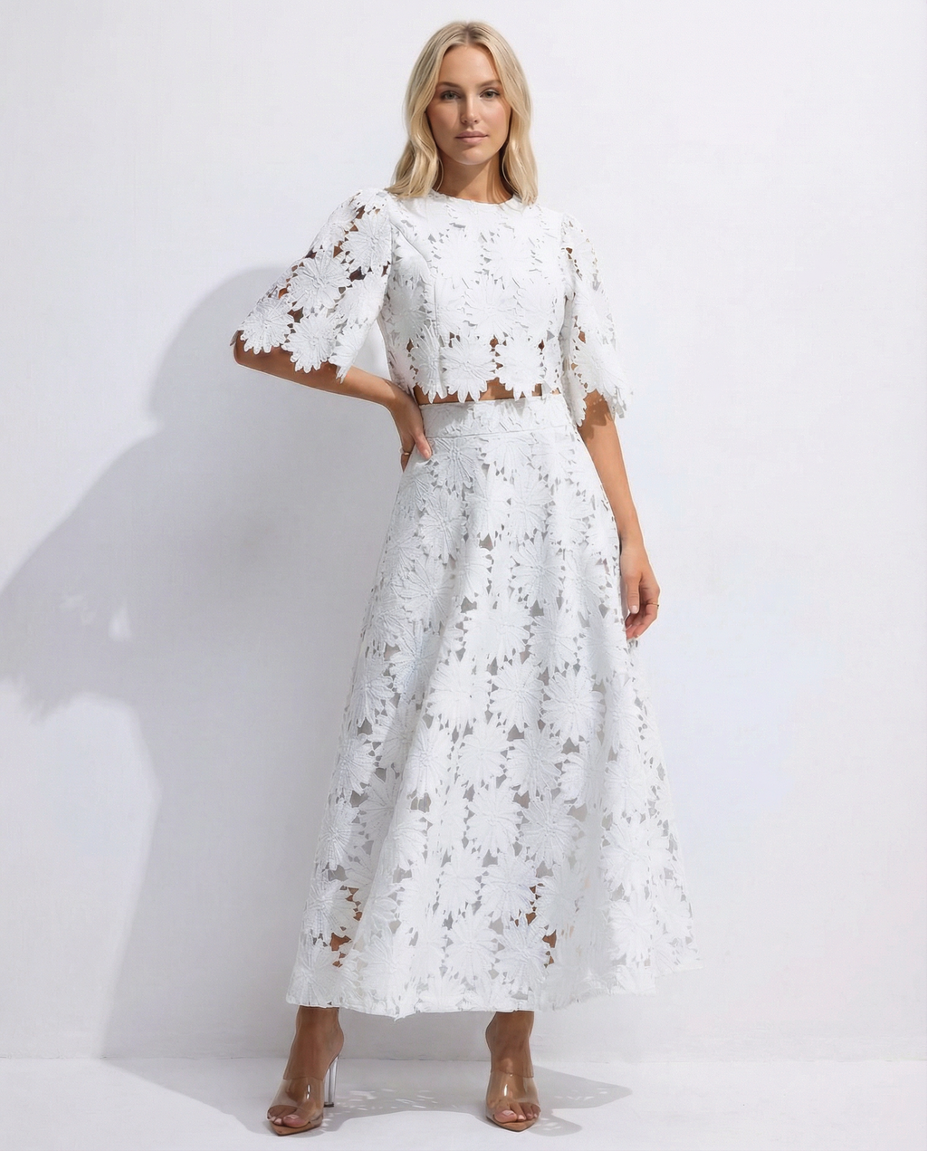 Meadow | Women's A-Line Short Sleeve Round Neck Two Piece Set