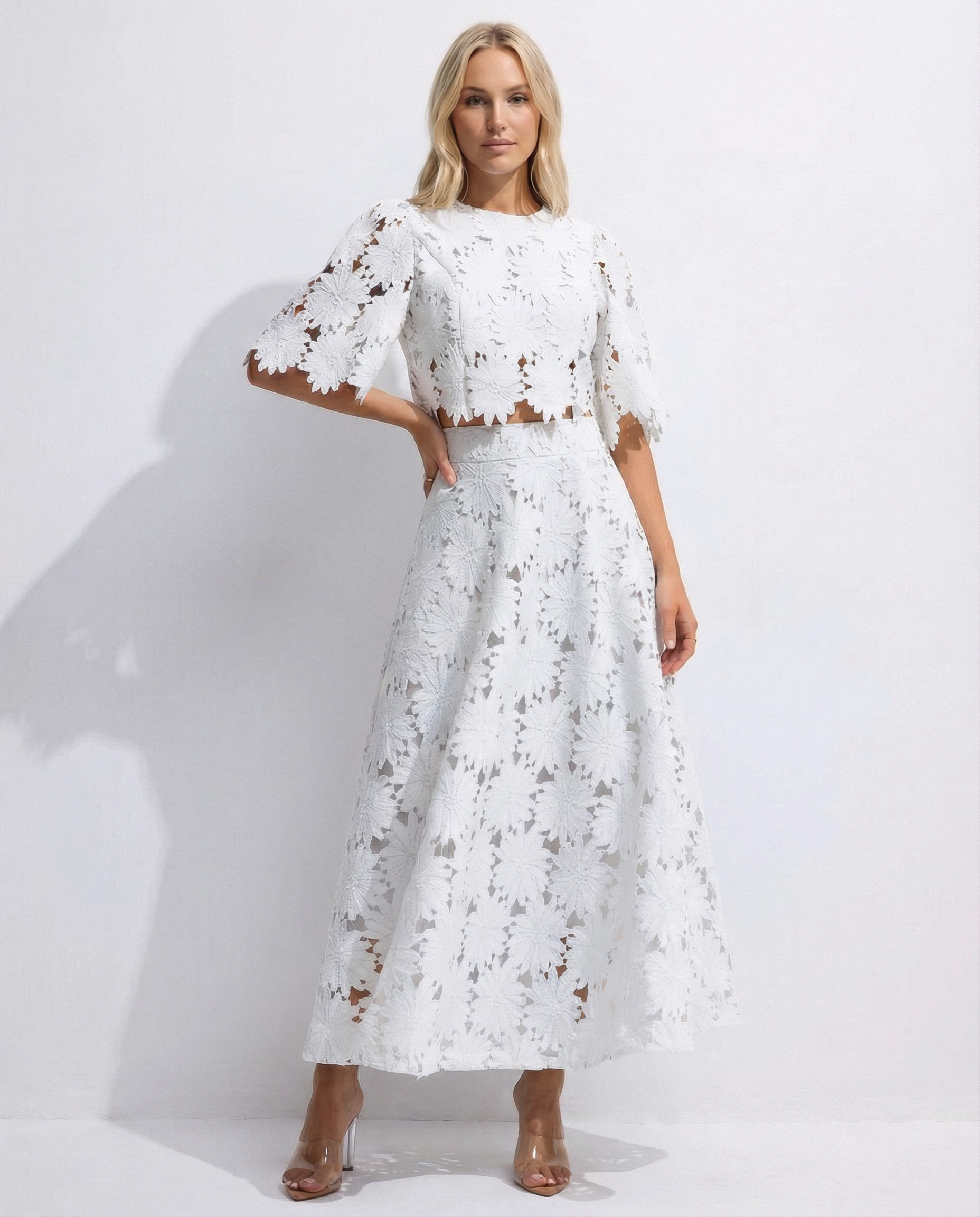 Meadow | Women's A-Line Short Sleeve Round Neck Two Piece Set