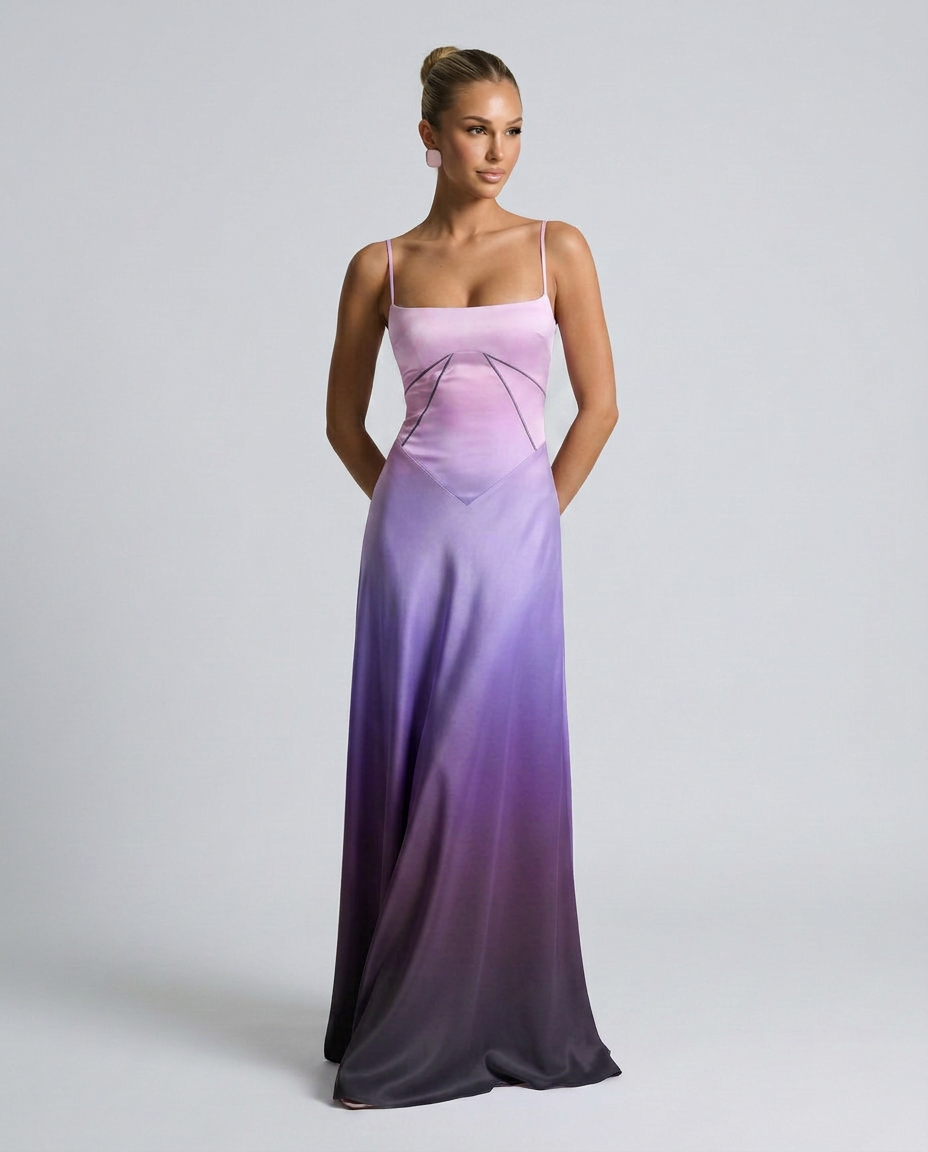 Mercedes | Women's Fitted Sleeveless Flowy Wedding Guest Dress