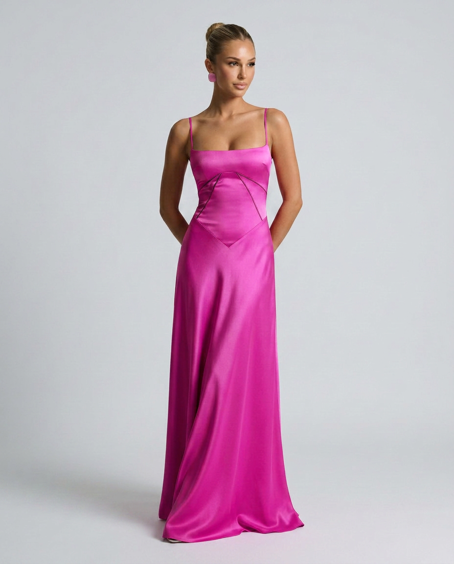 Mercedes | Women's Fitted Sleeveless Flowy Wedding Guest Dress