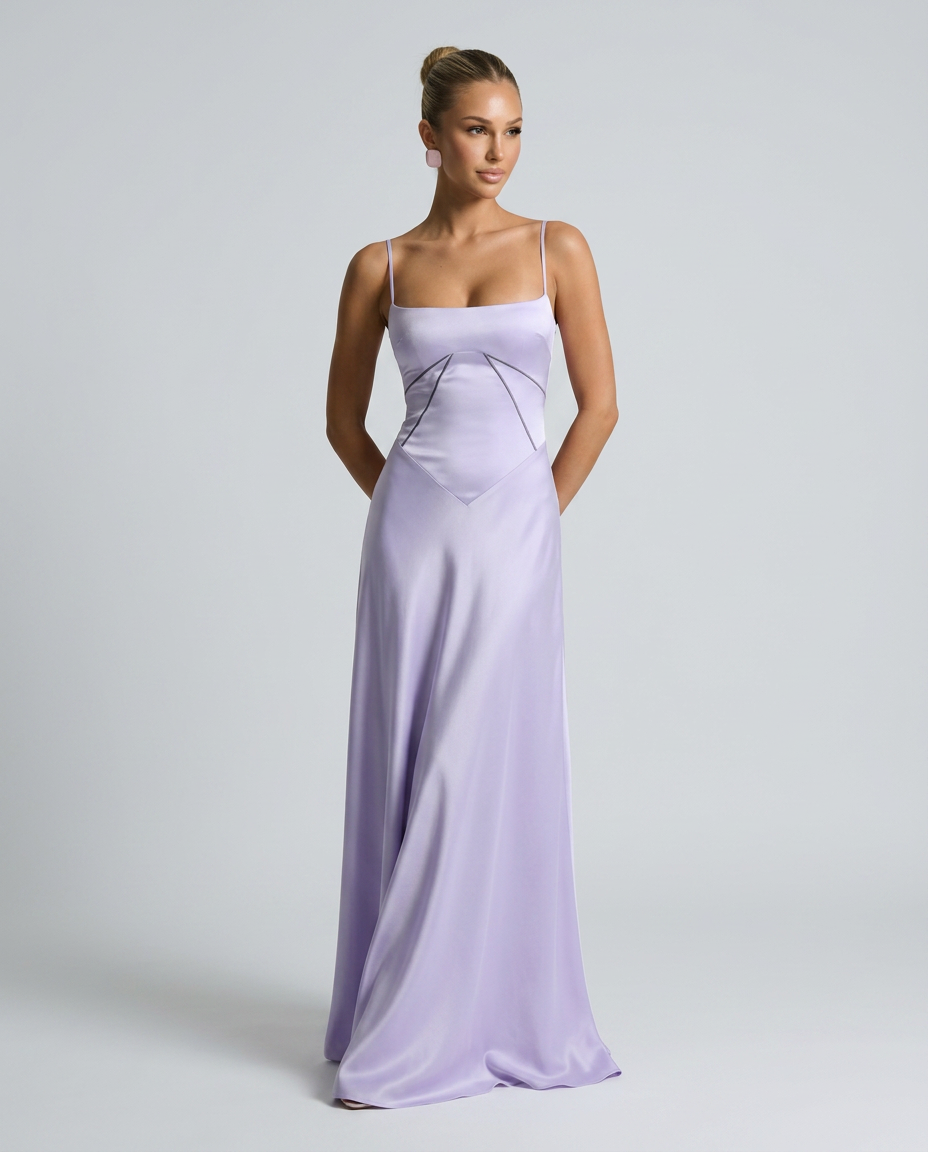 Mercedes | Women's Fitted Sleeveless Flowy Wedding Guest Dress