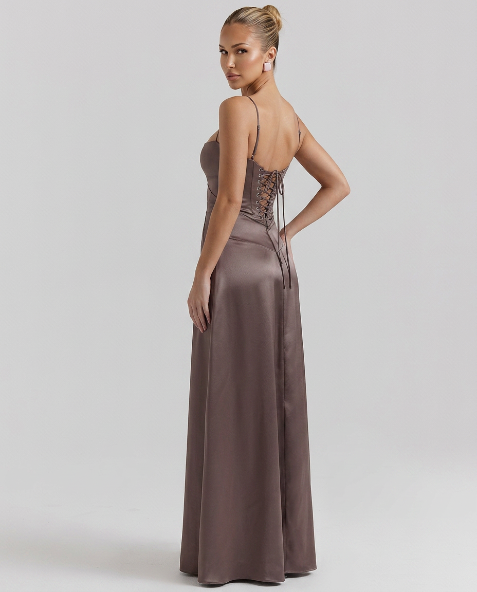 Mercedes | Women's Fitted Sleeveless Flowy Wedding Guest Dress