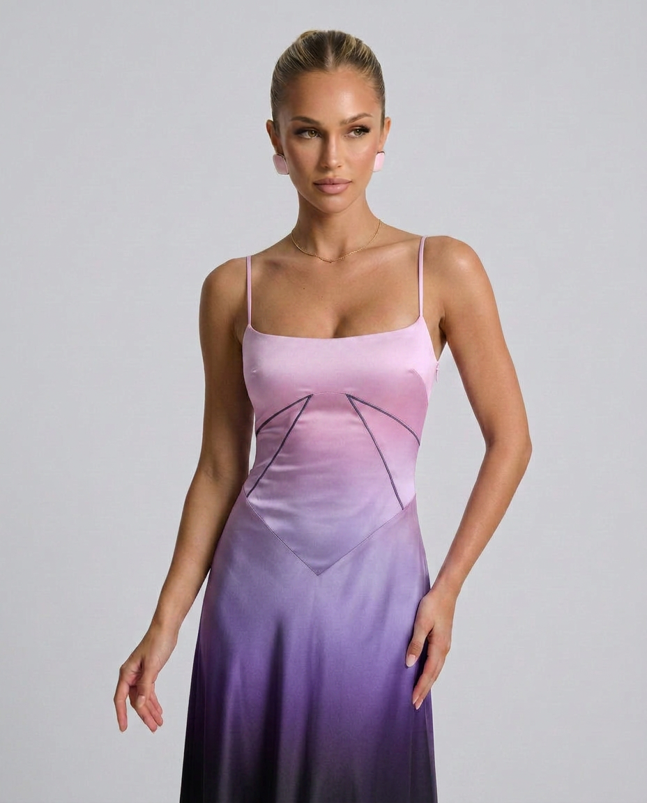 Mercedes | Women's Fitted Sleeveless Flowy Wedding Guest Dress