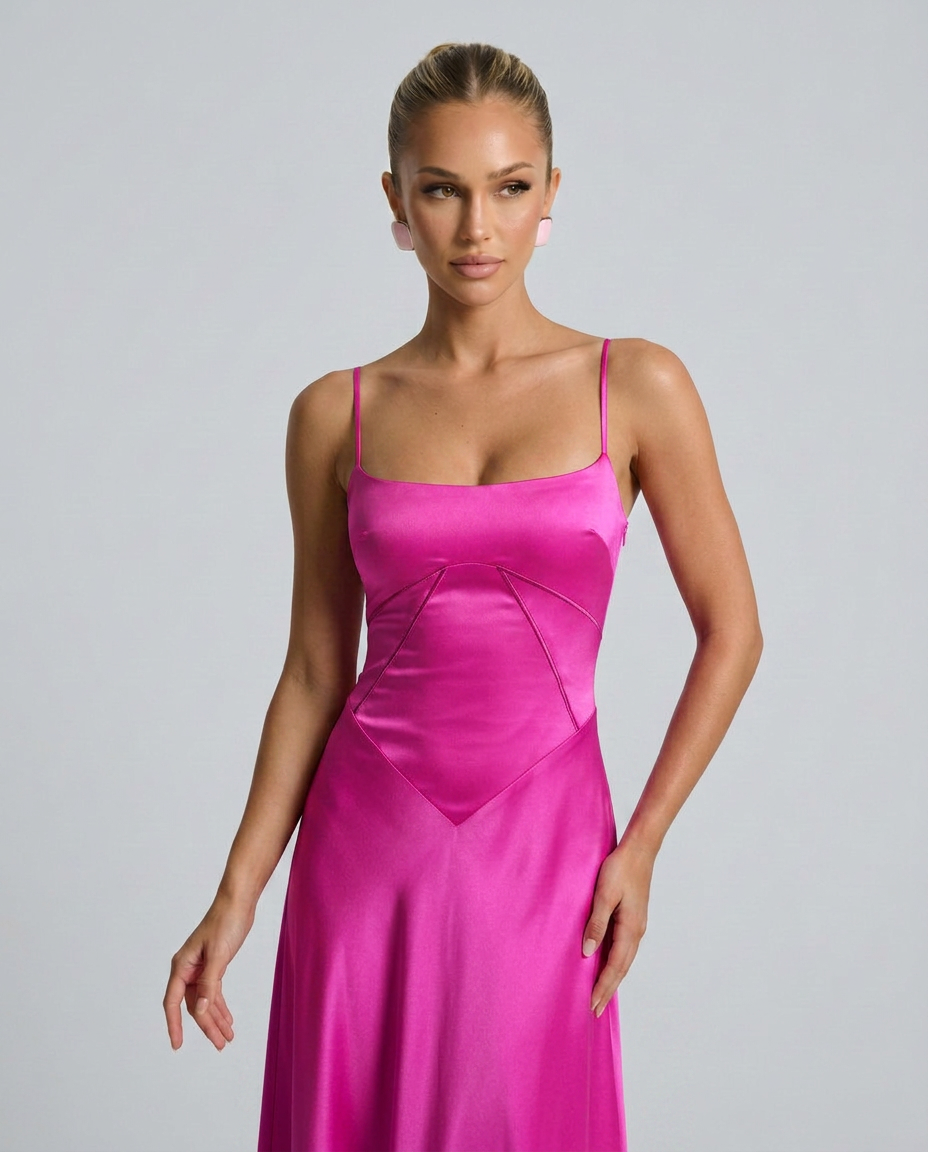 Mercedes | Women's Fitted Sleeveless Flowy Wedding Guest Dress