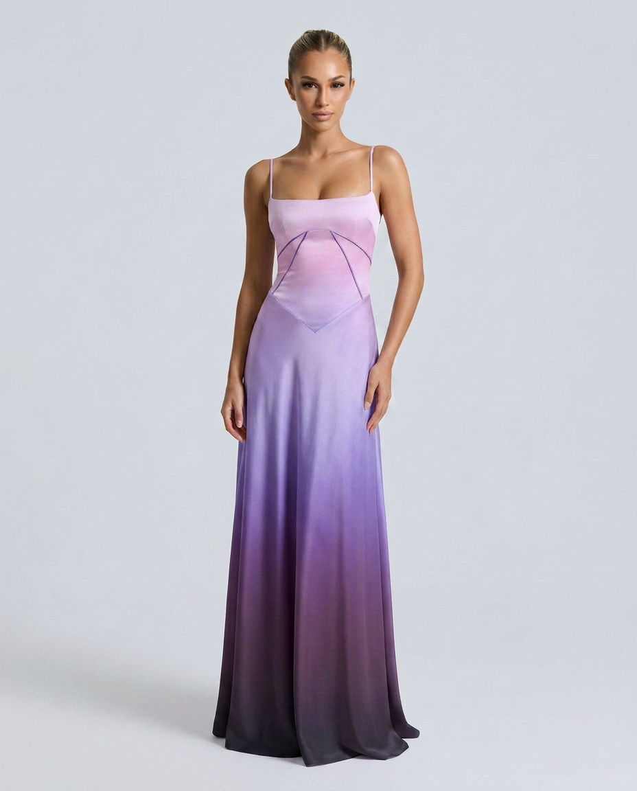 Mercedes | Women's Fitted Sleeveless Flowy Wedding Guest Dress