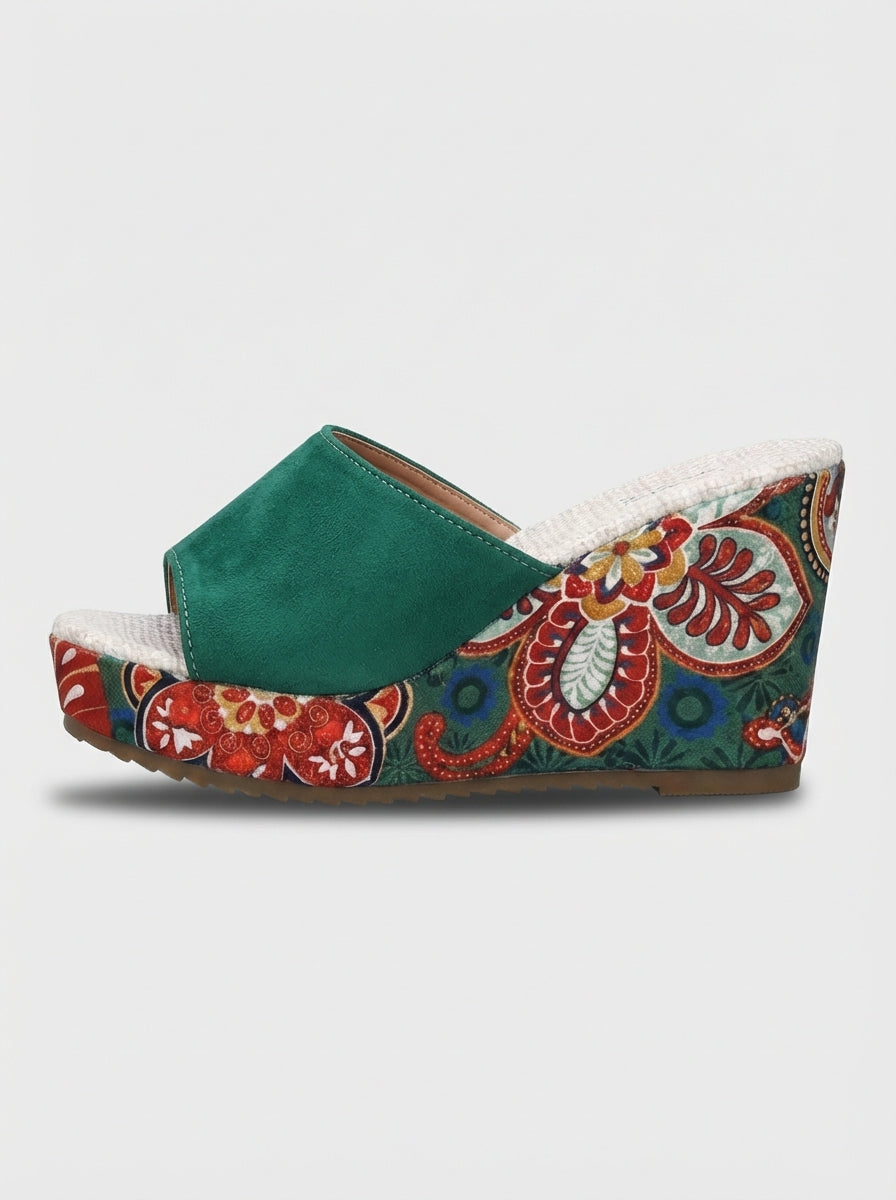 Mila | Women’s Single Band Fashion Platform Wedge Sandals