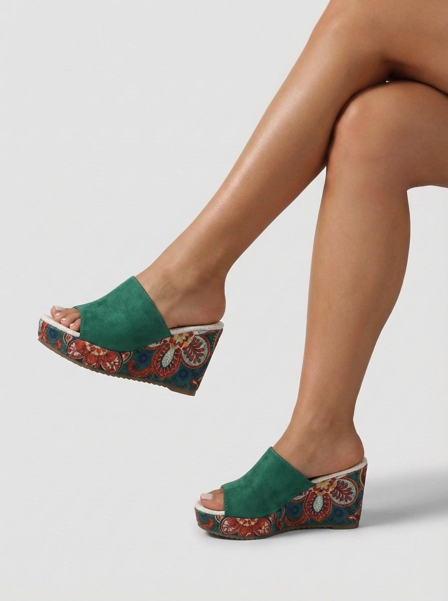 Mila | Women’s Single Band Fashion Platform Wedge Sandals