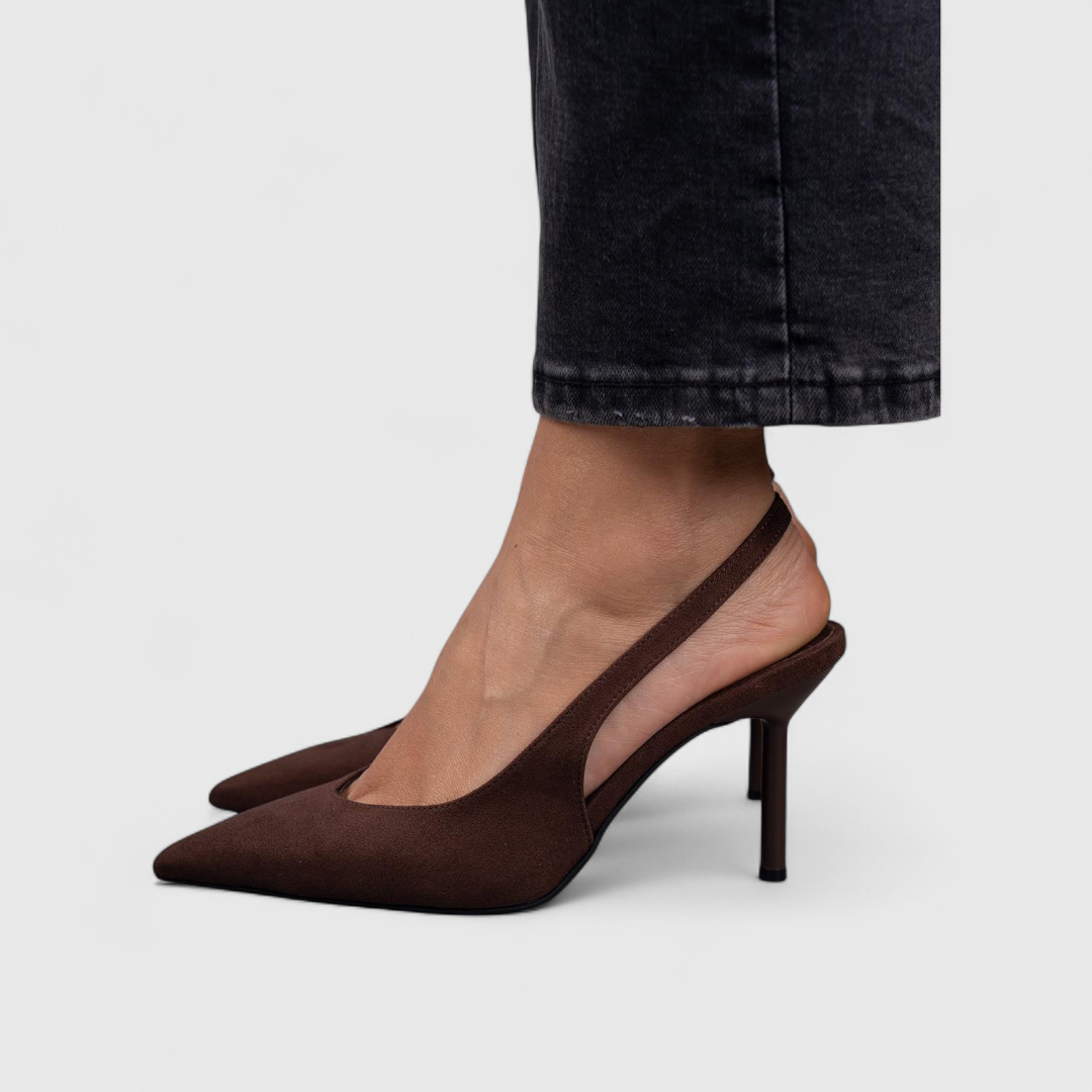 Miranda | Women's Slip On Slingback Strap Pointed Toe High Heels