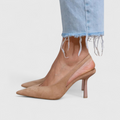 Miranda | Women's Slip On Slingback Strap Pointed Toe High Heels