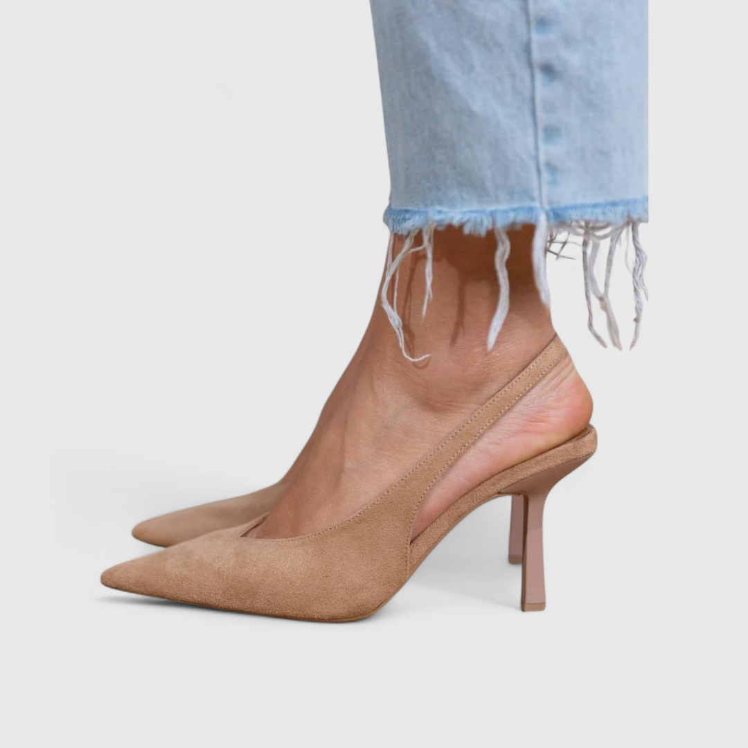 Miranda | Women's Slip On Slingback Strap Pointed Toe High Heels
