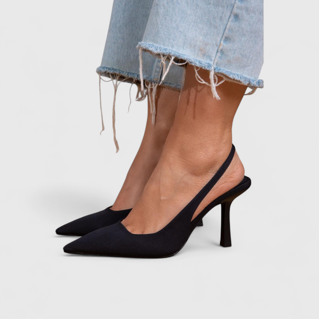 Miranda | Women's Slip On Slingback Strap Pointed Toe High Heels