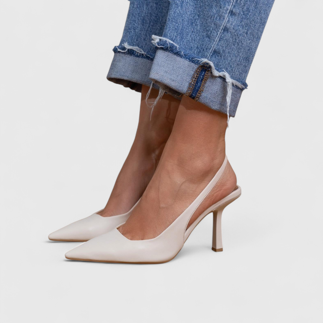 Miranda | Women's Slip On Slingback Strap Pointed Toe High Heels