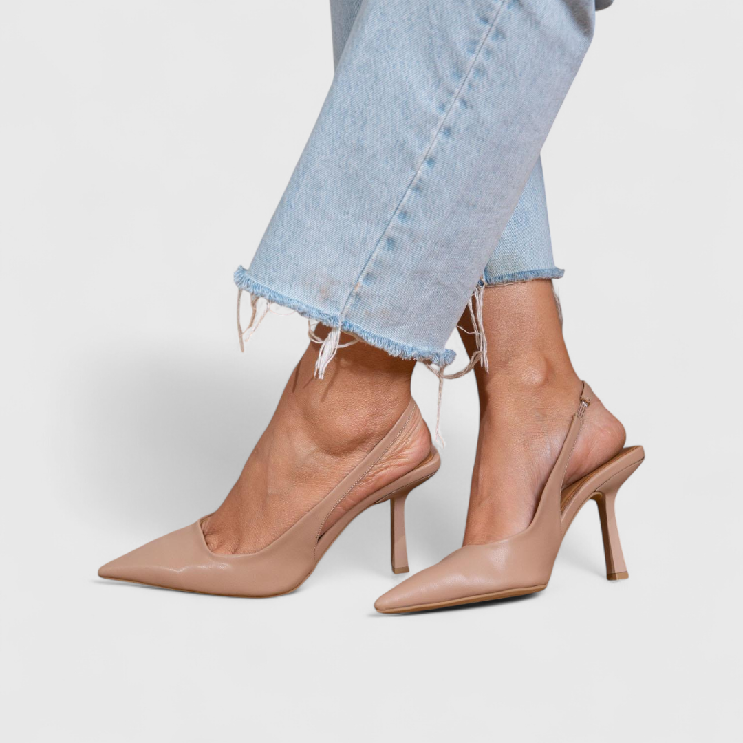 Miranda | Women's Slip On Slingback Strap Pointed Toe High Heels