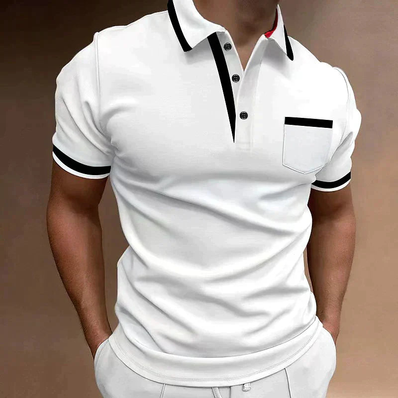 Noah | Men’s Contrast Trim Short Sleeve Polo Shirt