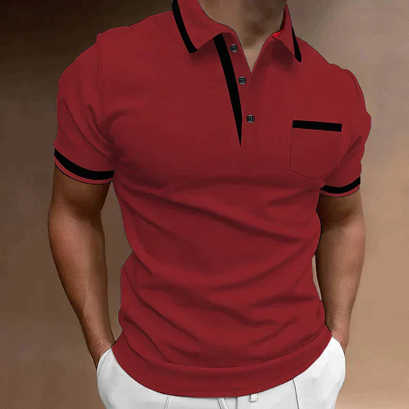 Noah | Men’s Contrast Trim Short Sleeve Polo Shirt