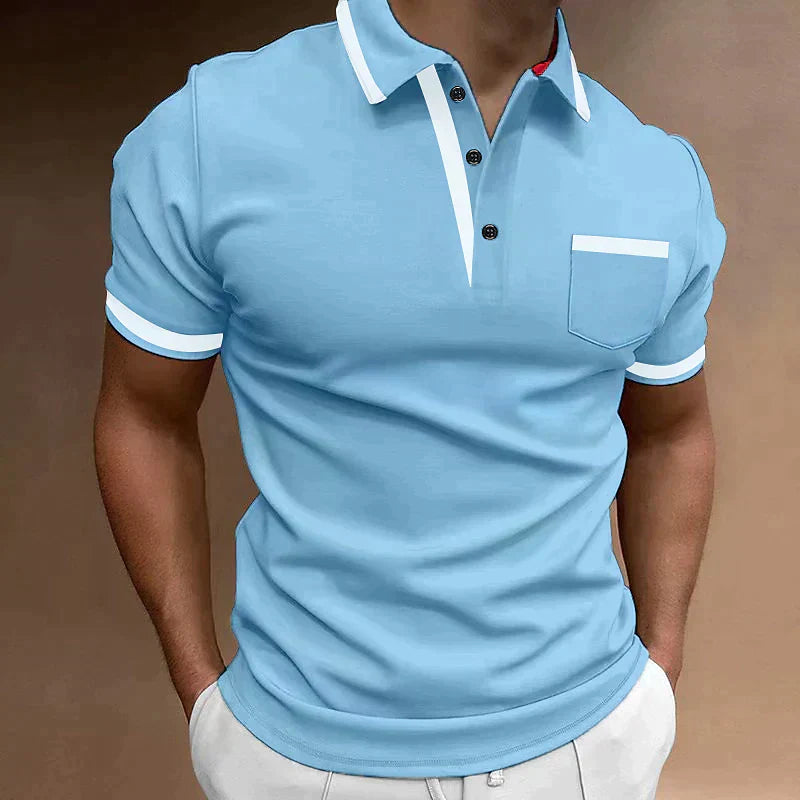 Noah | Men’s Contrast Trim Short Sleeve Polo Shirt