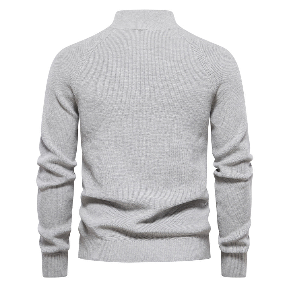 Norman | Men’s Zip Front Stand Collar Polo Shirt
