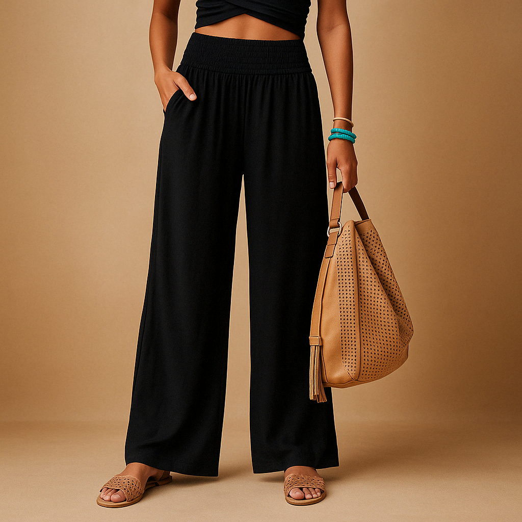 Octavia | Women's High Rise Wide Leg Summer Trousers