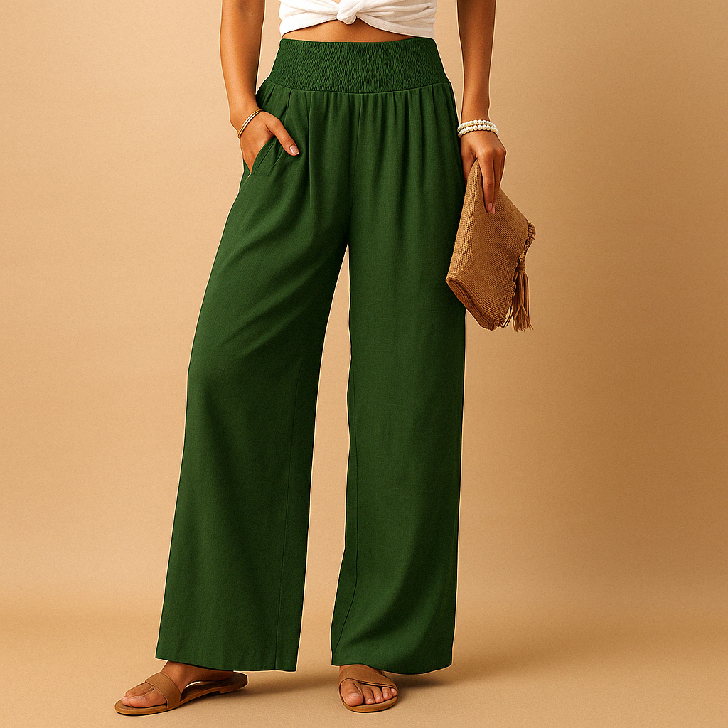 Octavia | Women's High Rise Wide Leg Summer Trousers