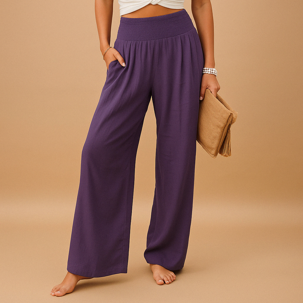 Octavia | Women's High Rise Wide Leg Summer Trousers