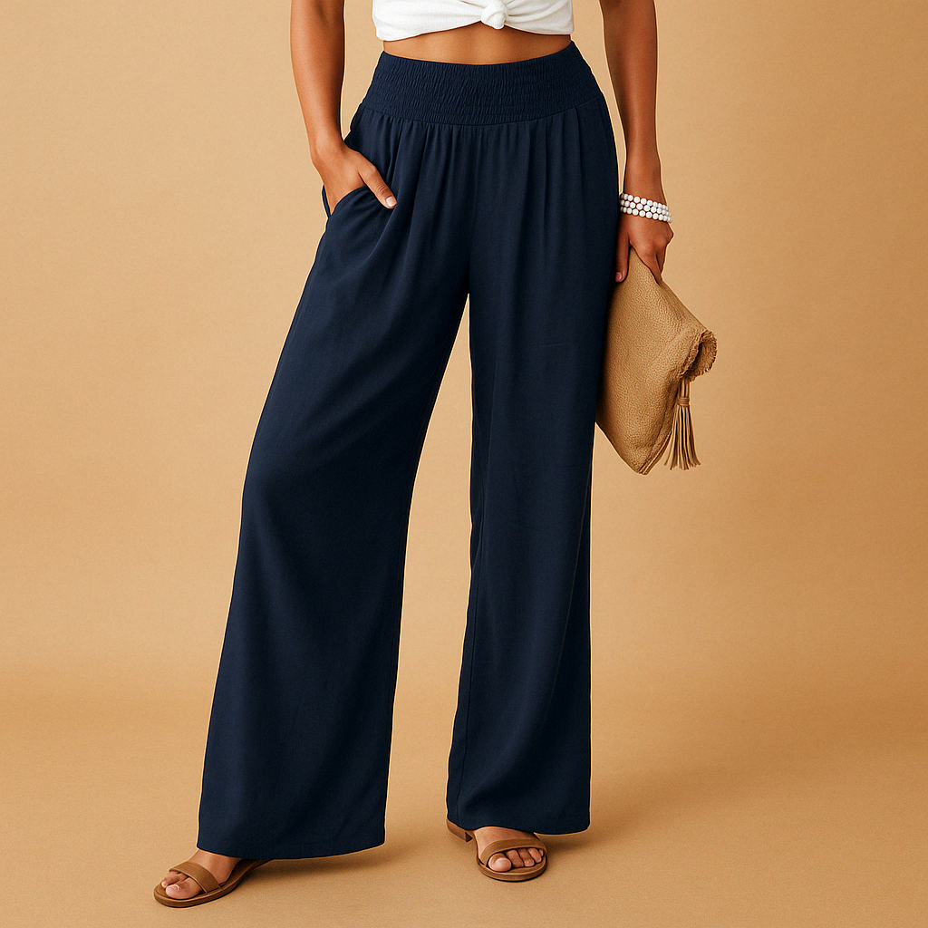 Octavia | Women's High Rise Wide Leg Summer Trousers