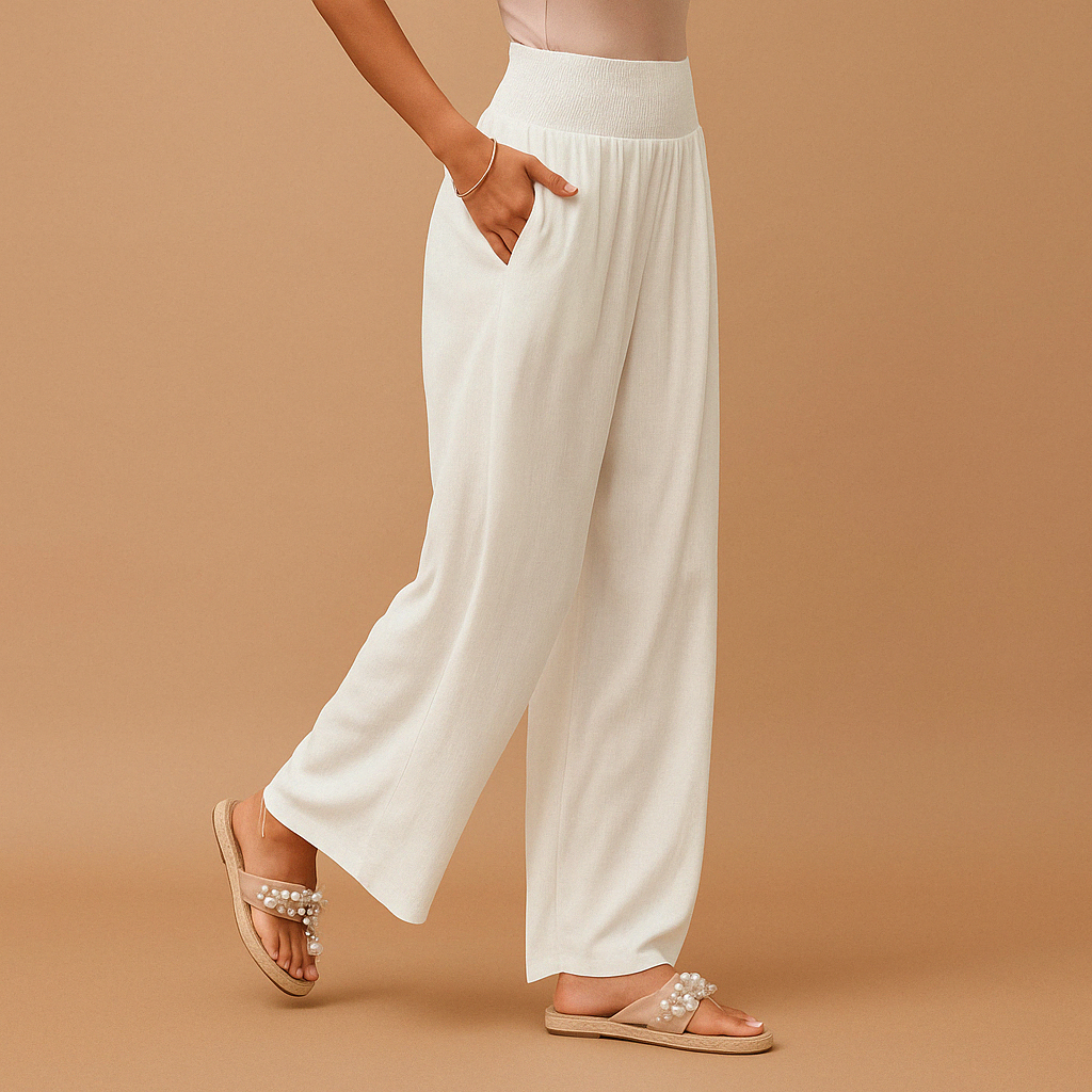 Octavia | Women's High Rise Wide Leg Summer Trousers