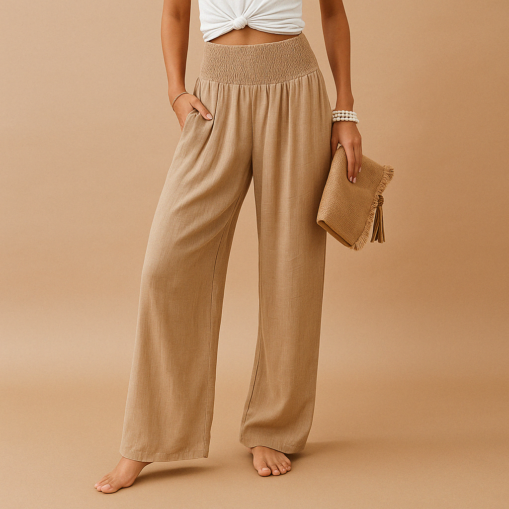 Octavia | Women's High Rise Wide Leg Summer Trousers