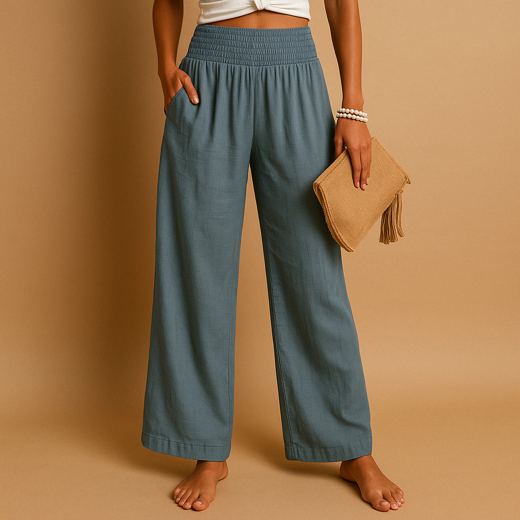 Octavia | Women's High Rise Wide Leg Summer Trousers