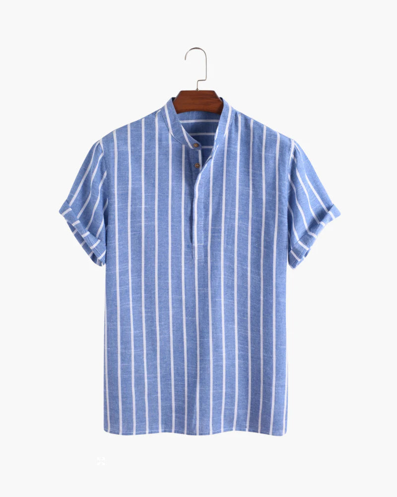 Oliver | Men’s Short Sleeve Vertical Stripe Shirt