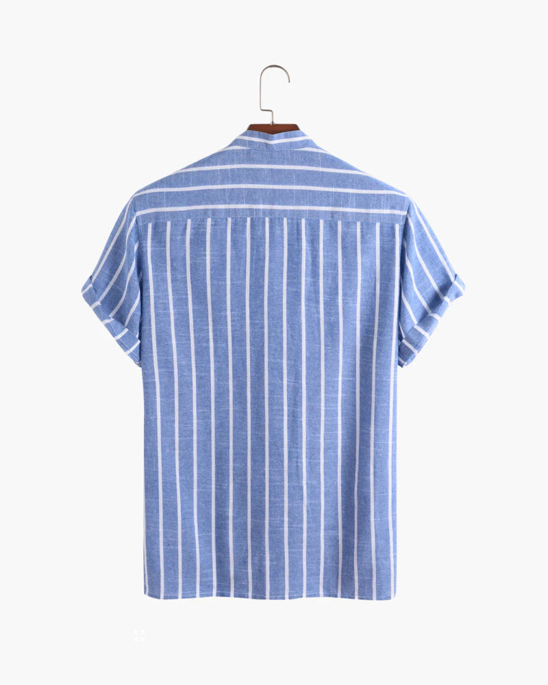 Oliver | Men’s Short Sleeve Vertical Stripe Shirt