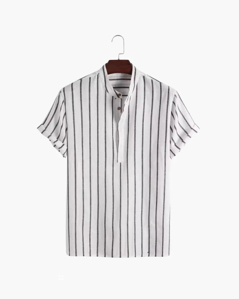 Oliver | Men’s Short Sleeve Vertical Stripe Shirt