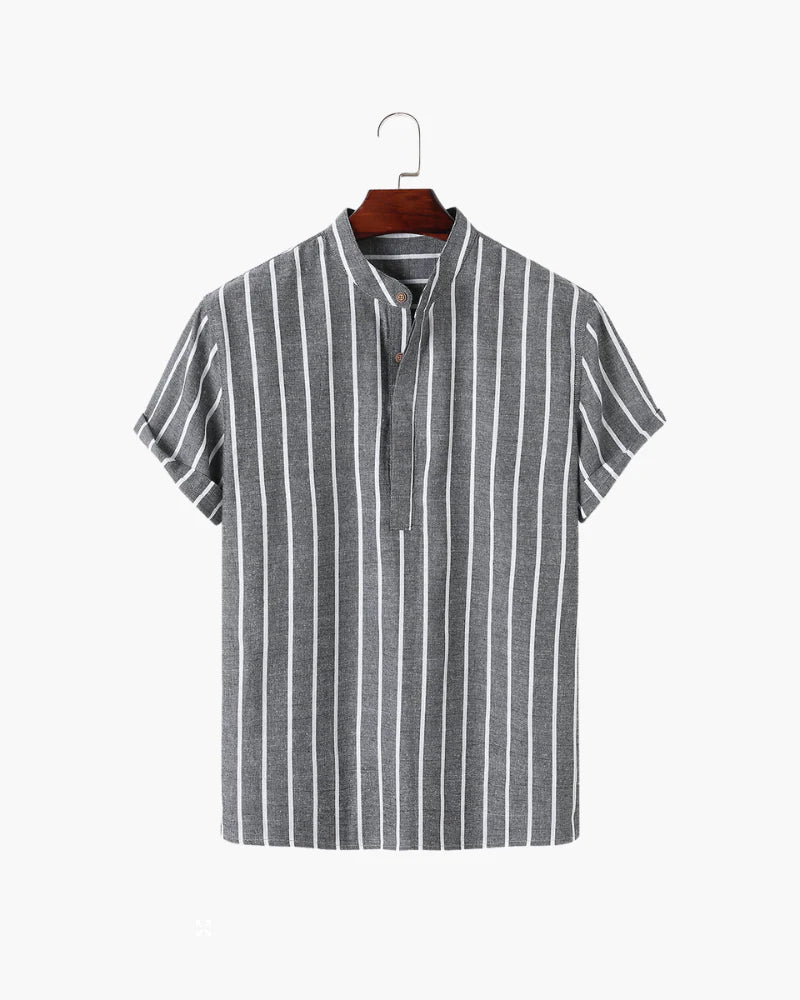 Oliver | Men’s Short Sleeve Vertical Stripe Shirt