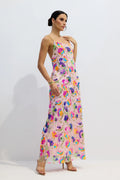 Paisley | Women’s Backless Sequin Floral High Slit Wedding Guest Dress