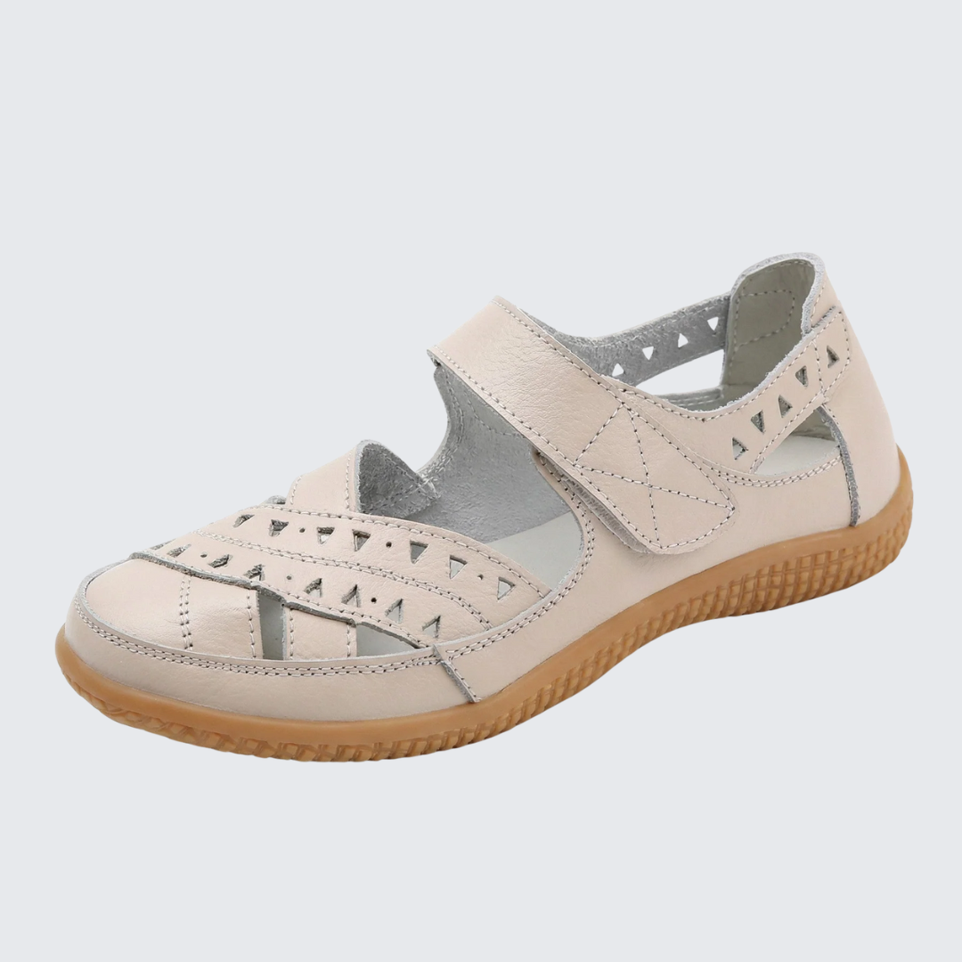 Patricia | Women’s Closed Toe Laser Cut Summer Sandals