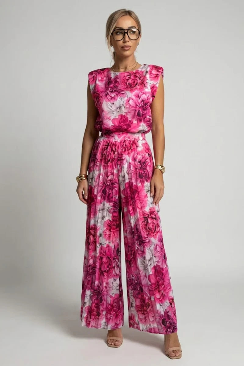 Patricia | Women’s Round Neck Sleeveless Matching Set
