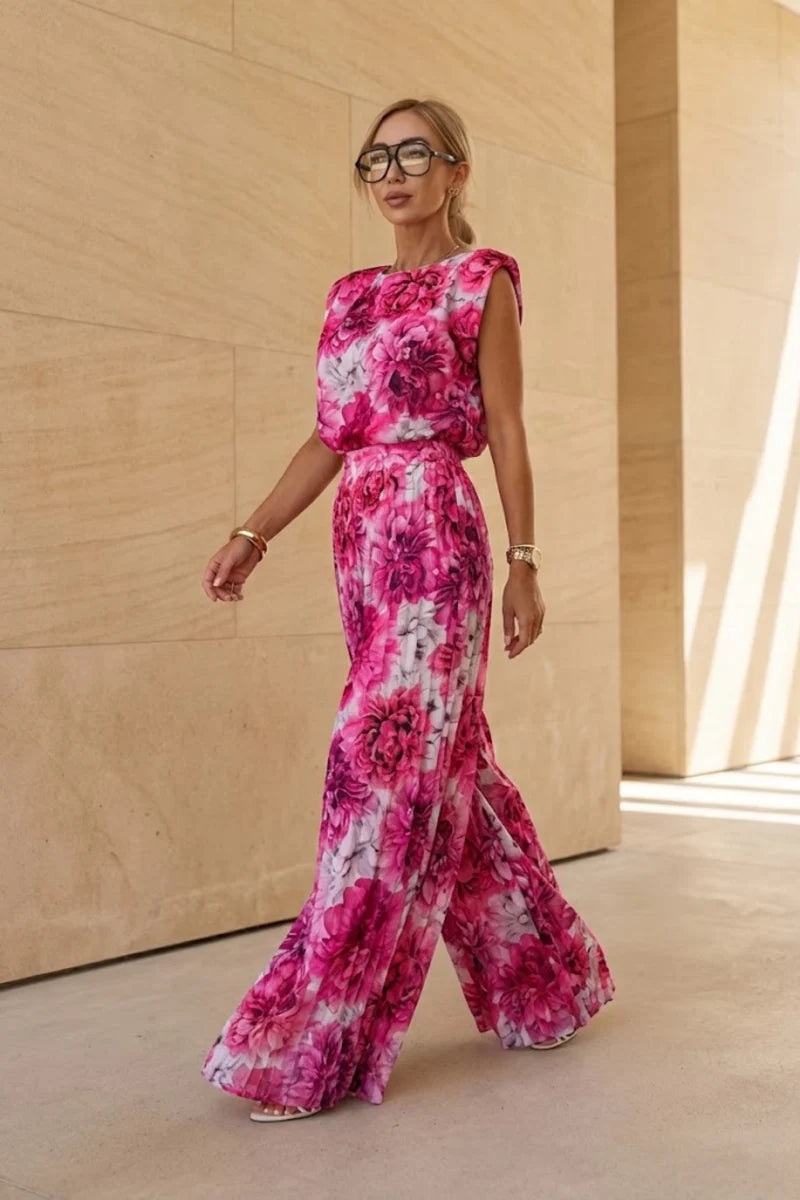 Patricia | Women’s Round Neck Sleeveless Matching Set