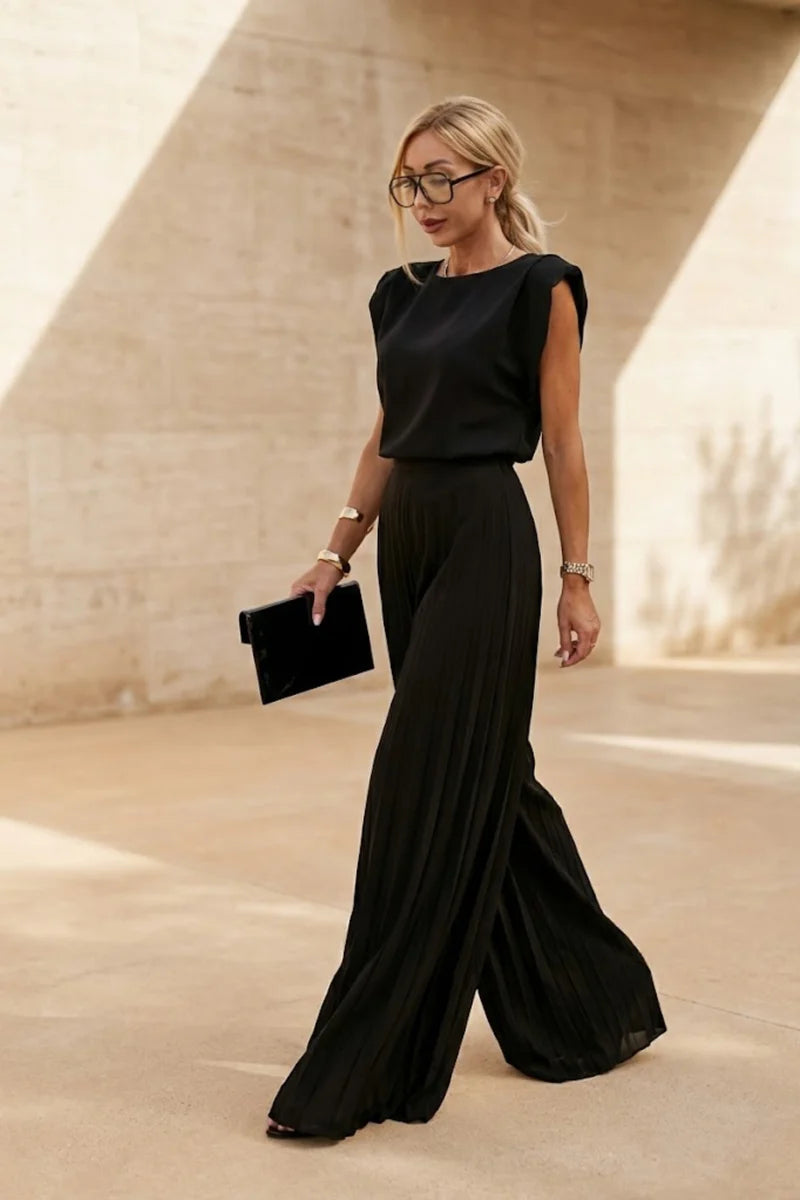 Patricia | Women’s Round Neck Sleeveless Matching Set