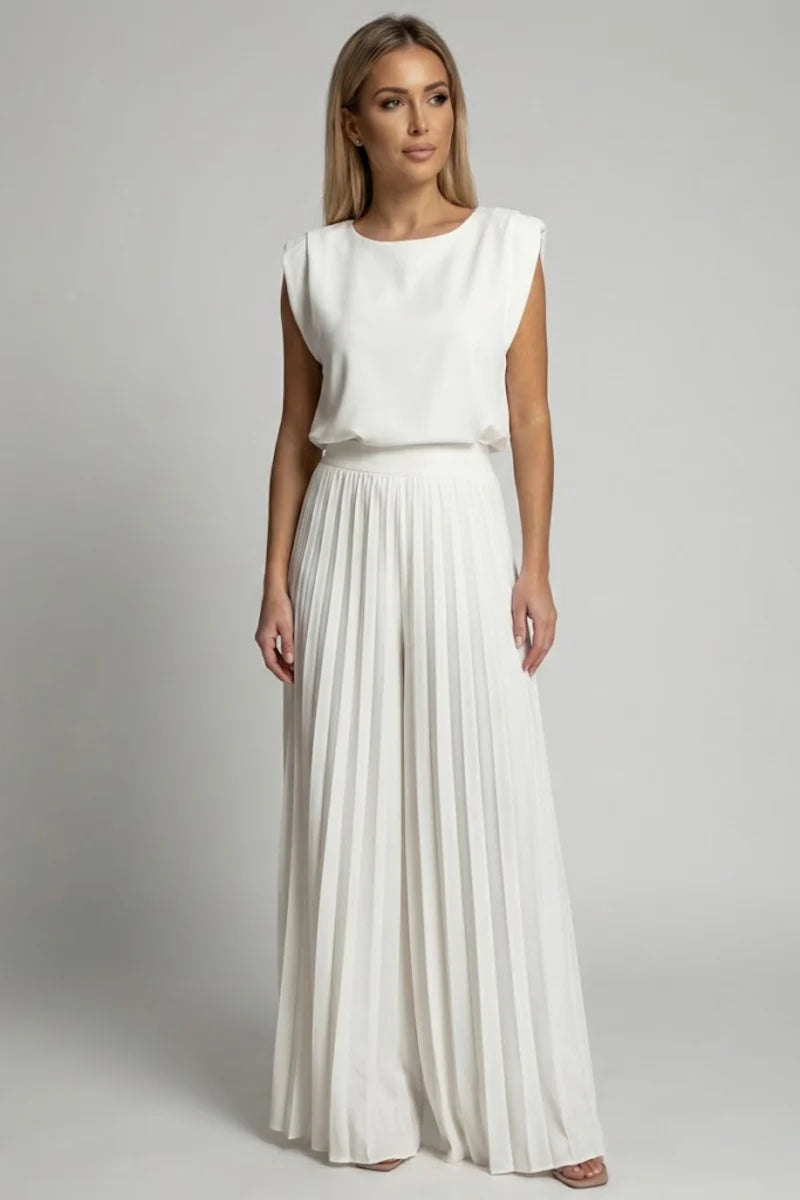 Patricia | Women’s Round Neck Sleeveless Matching Set