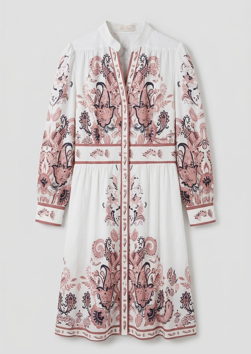 Paulette | Women's Floral Long Sleeve Flowy Pockets Midi Dress