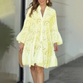 Paulina | Women's A Line Long Sleeve Flowy Mini Dress