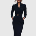 Poppy | Women’s V Neck Belted Midi Dress