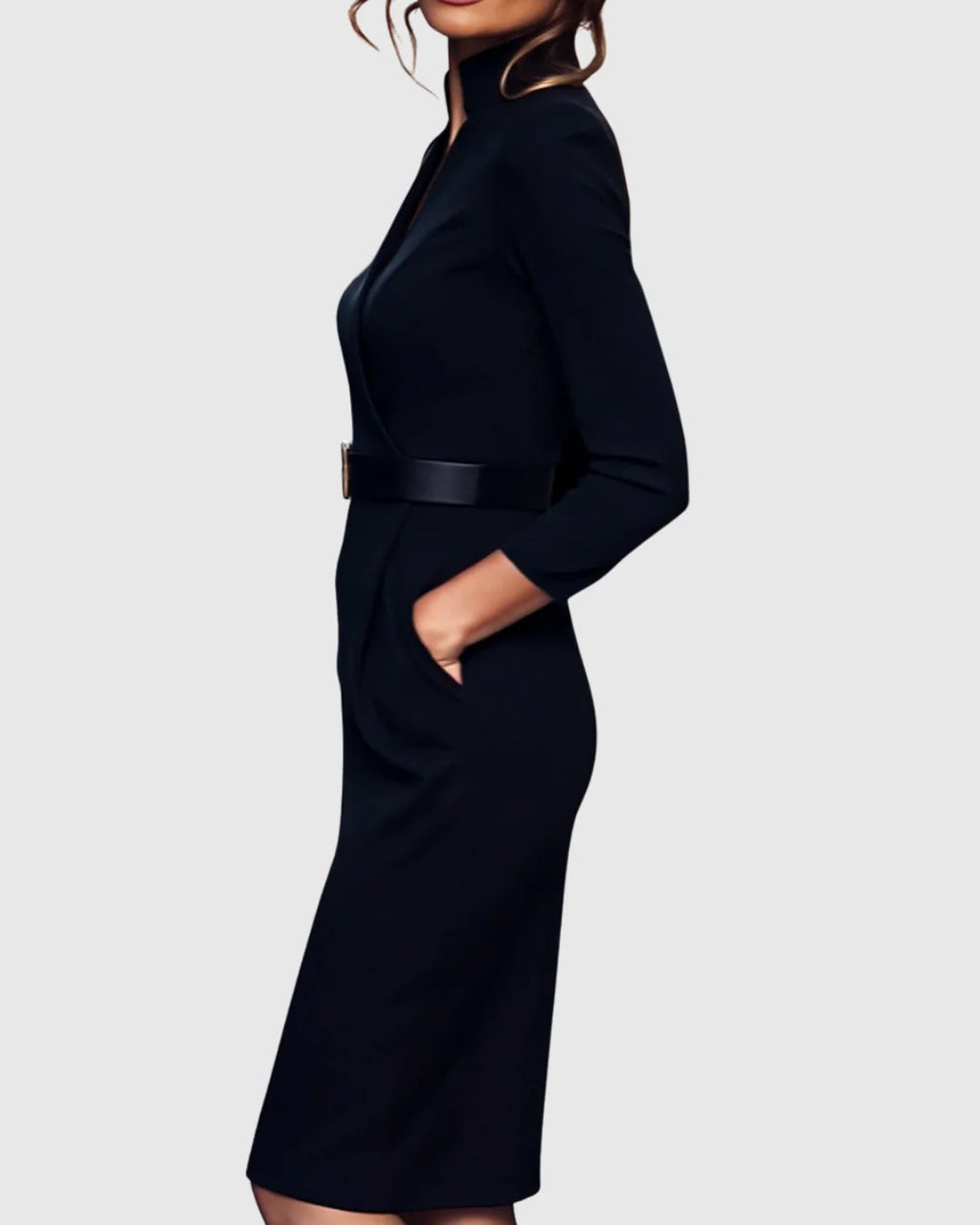 Poppy | Women’s V Neck Belted Midi Dress