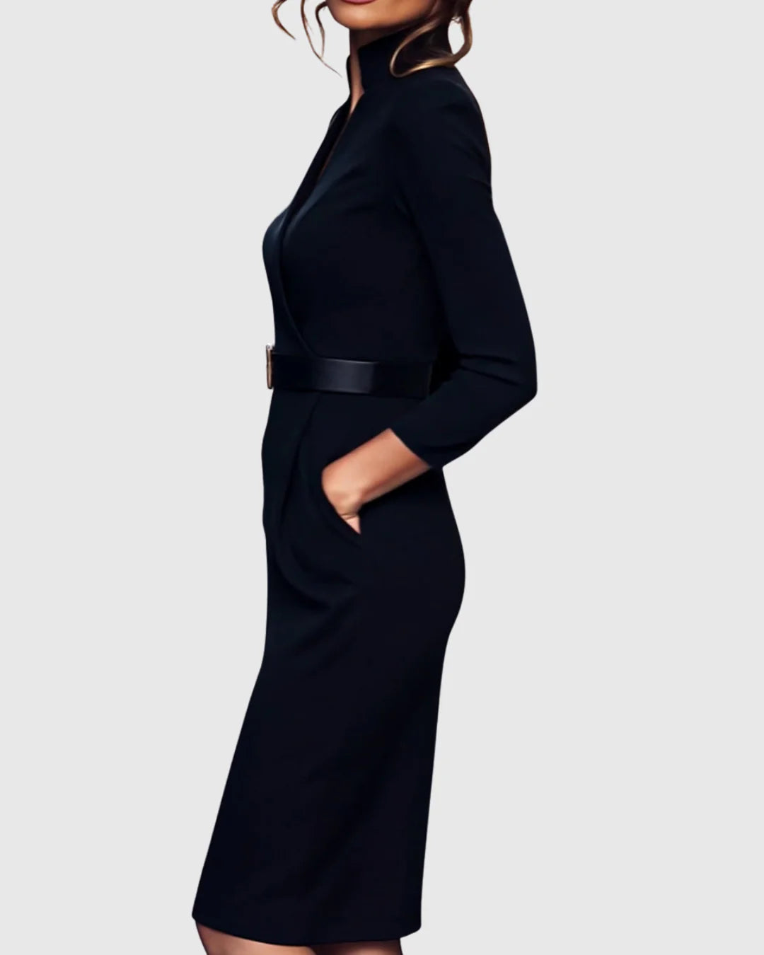 Poppy | Women’s V Neck Belted Midi Dress