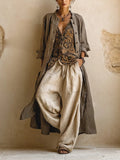 Raquel | Women's Drawstring Wide Leg Three Piece Set