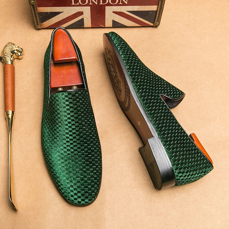 Regina | Men's Textured Closed Toe Slip-On Dress Loafers