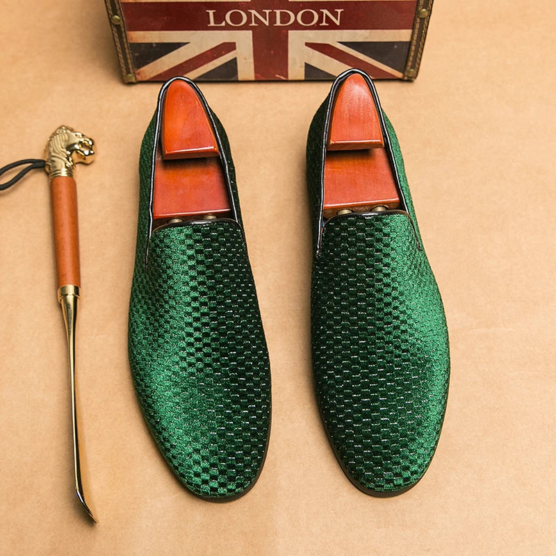 Regina | Men's Textured Closed Toe Slip-On Dress Loafers